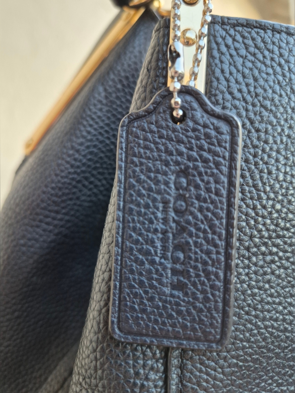 Coach Dalton 31 Black Pebbled Leather Bag - Picture 6 of 13